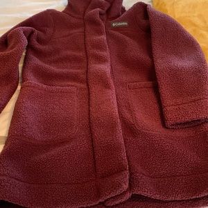 Womens Columbia panorama coat like new size small burgundy